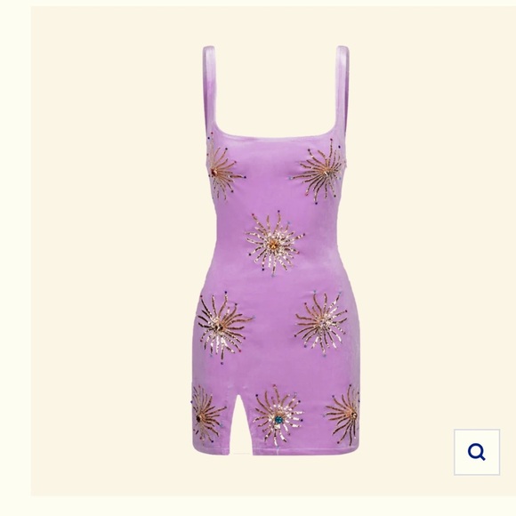 OCEANUS SWIMWEAR Dresses & Skirts - NEW OCEANUS SWIMWEAR callie velvet mini dress in lilac